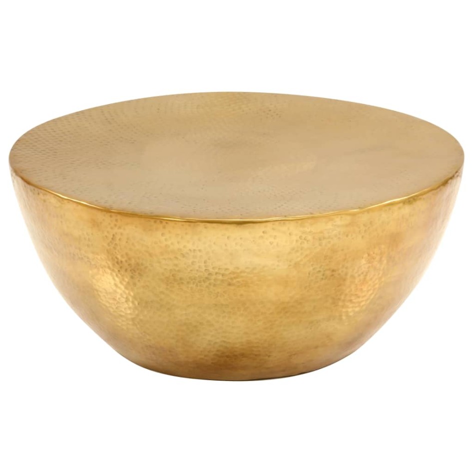 Mesa de centro de aluminio martillado latón 70x30