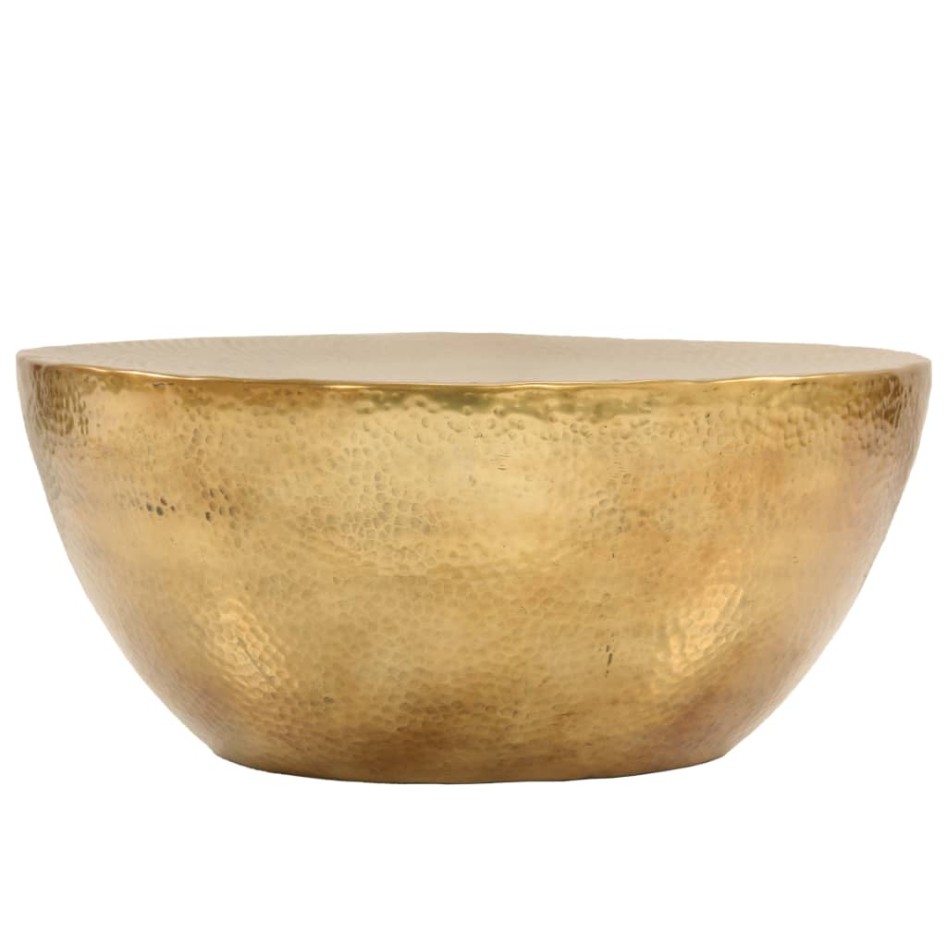 Mesa de centro de aluminio martillado latón 70x30