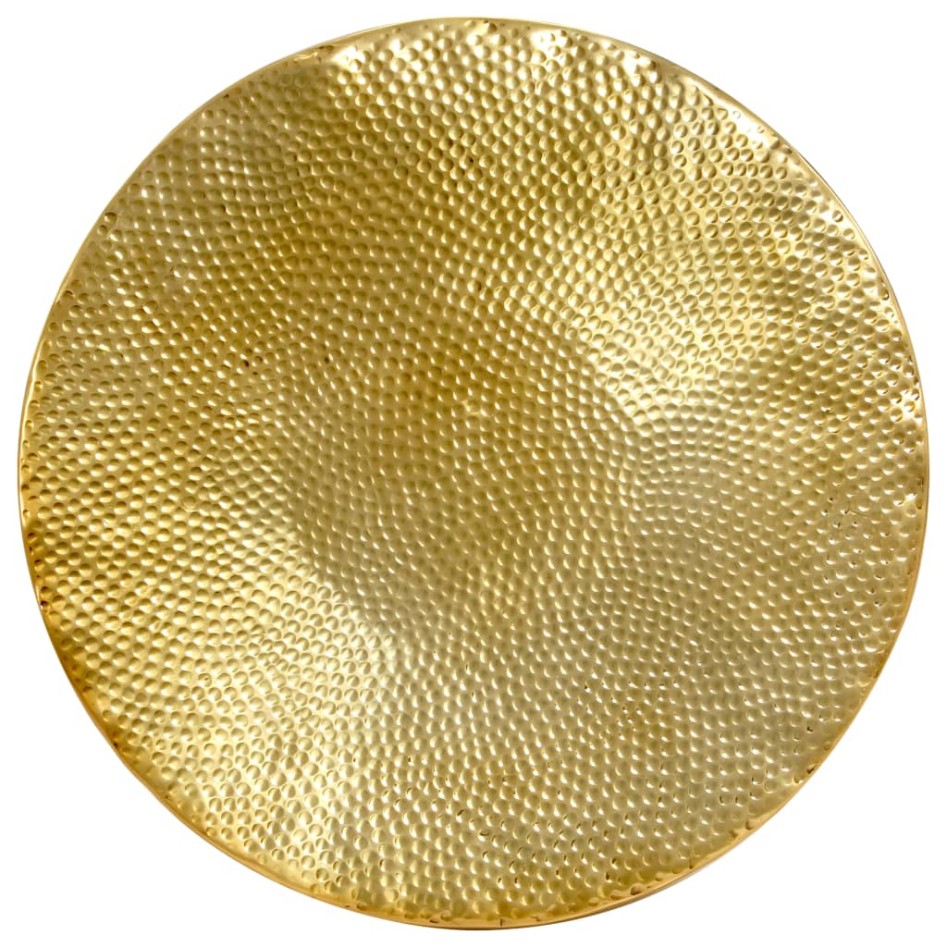 Mesa de centro de aluminio martillado latón 70x30