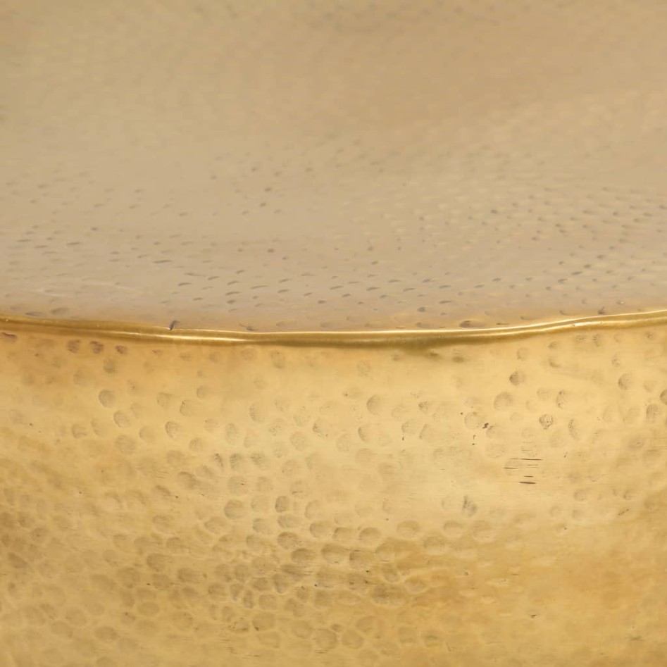 Mesa de centro de aluminio martillado latón 70x30