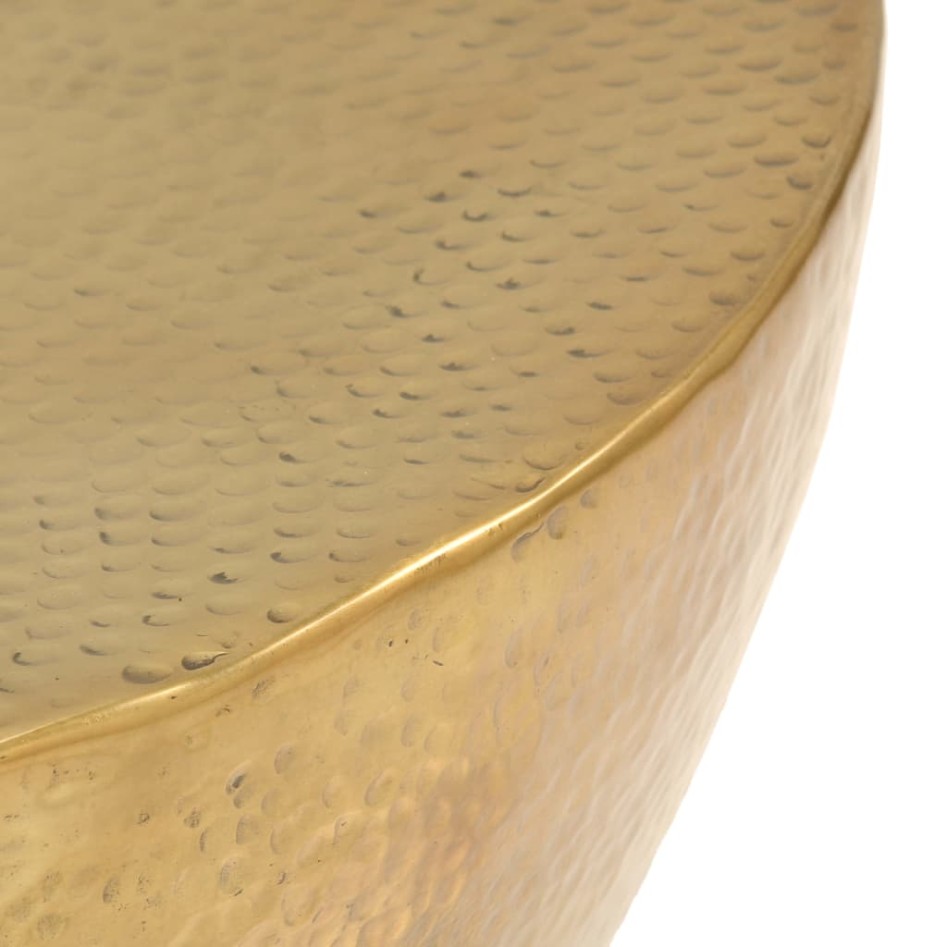 Mesa de centro de aluminio martillado latón 70x30