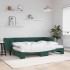 Sofá cama nido con colchón terciopelo verde oscuro 80x200