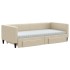 Sofá cama nido con cajones tela color crema 90x200