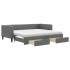 Sofá cama nido con cajones tela gris oscuro 90x190
