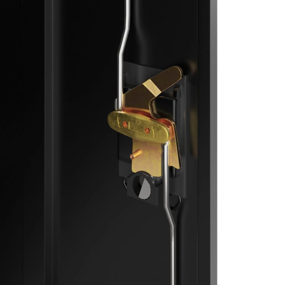 Armario archivador de acero negro 90x40x90