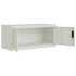Armario archivador de acero gris claro 90x40x130