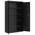 Armario archivador de acero negro 105x40x180