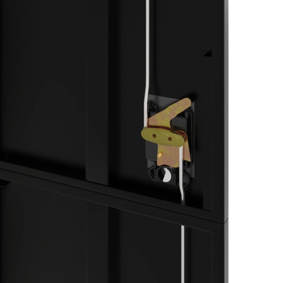 Armario archivador de acero negro 105x40x180