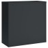 Armario archivador de acero gris antracita 90x40x130