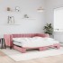 Sofá cama nido con colchón terciopelo rosa 100x200