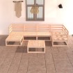 Juego de muebles de jardín 7 piezas madera maciza de pino
