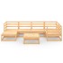 Juego de muebles de jardín 7 piezas madera maciza de