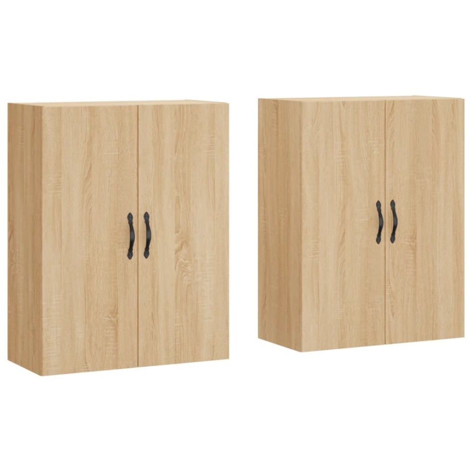 Armarios de pared 2 uds madera de ingeniería roble