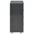 Aparador de madera de ingeniería negro brillante 60x35x80