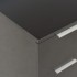 Aparador de madera de ingeniería negro brillante 60x35x80