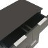 Aparador de madera de ingeniería negro brillante 60x35x80