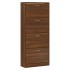 Mueble zapatero contrachapada color marrón roble 63x24x147
