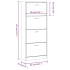 Mueble zapatero contrachapada color marrón roble 63x24x147