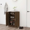 Mueble zapatero madera contrachapada roble marrón 60x35x92 cm