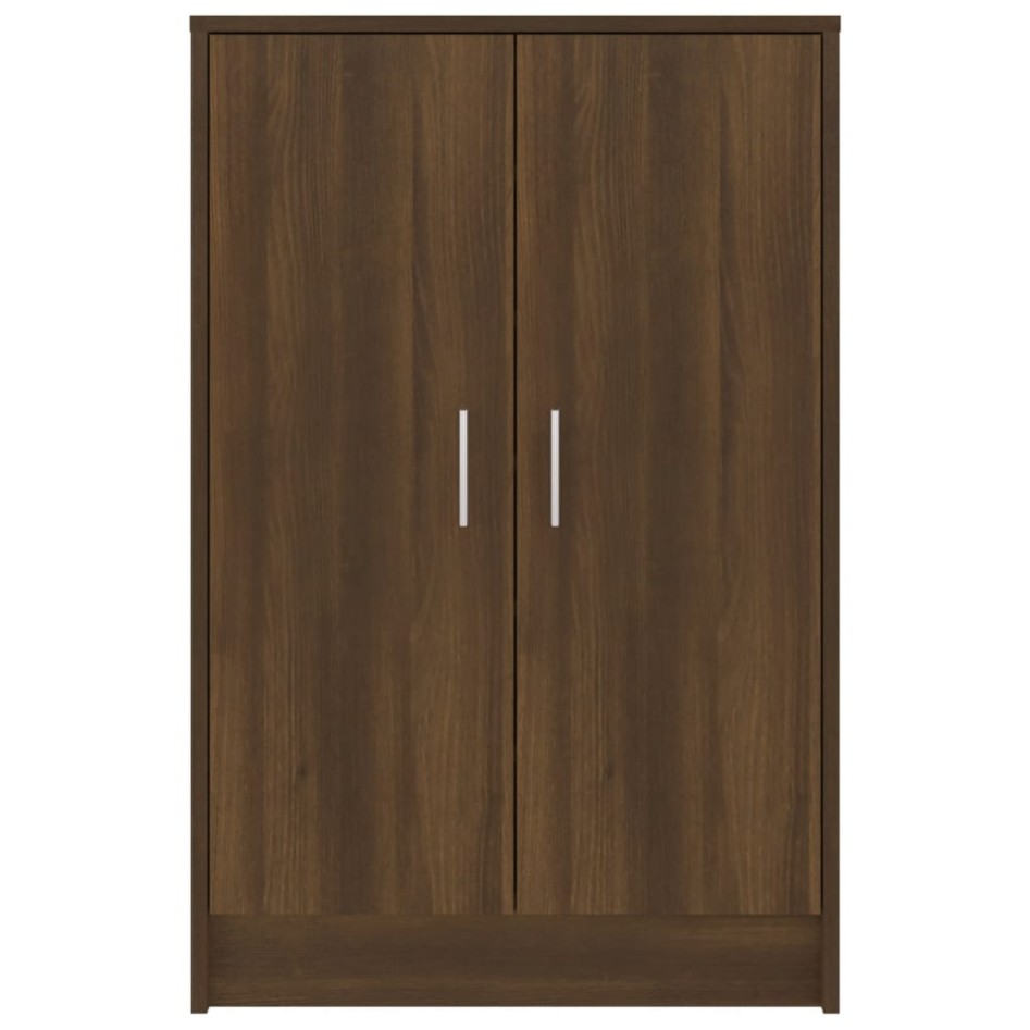 Mueble zapatero madera contrachapada roble marrón 60x35x92