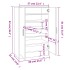 Mueble zapatero madera contrachapada roble marrón 60x35x92