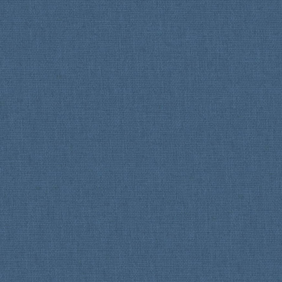 Cuna con colchón tela de lino azul