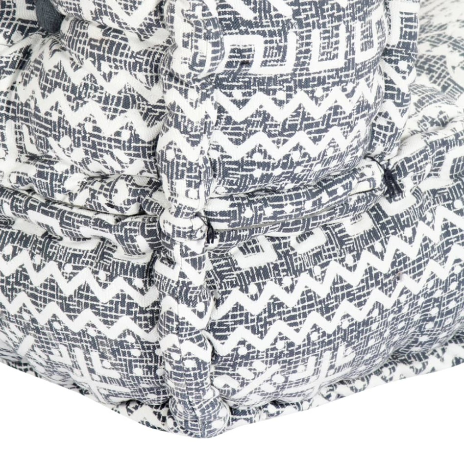 Puf modular de 2 plazas tela gris