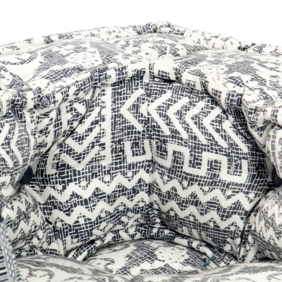 Puf modular de 2 plazas tela gris