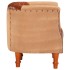 Sillón de cuero auténtico y madera maciza de mango