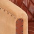 Sillón de cuero auténtico y madera maciza de mango