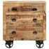 Aparador con ruedas de madera maciza de mango 70x40x75