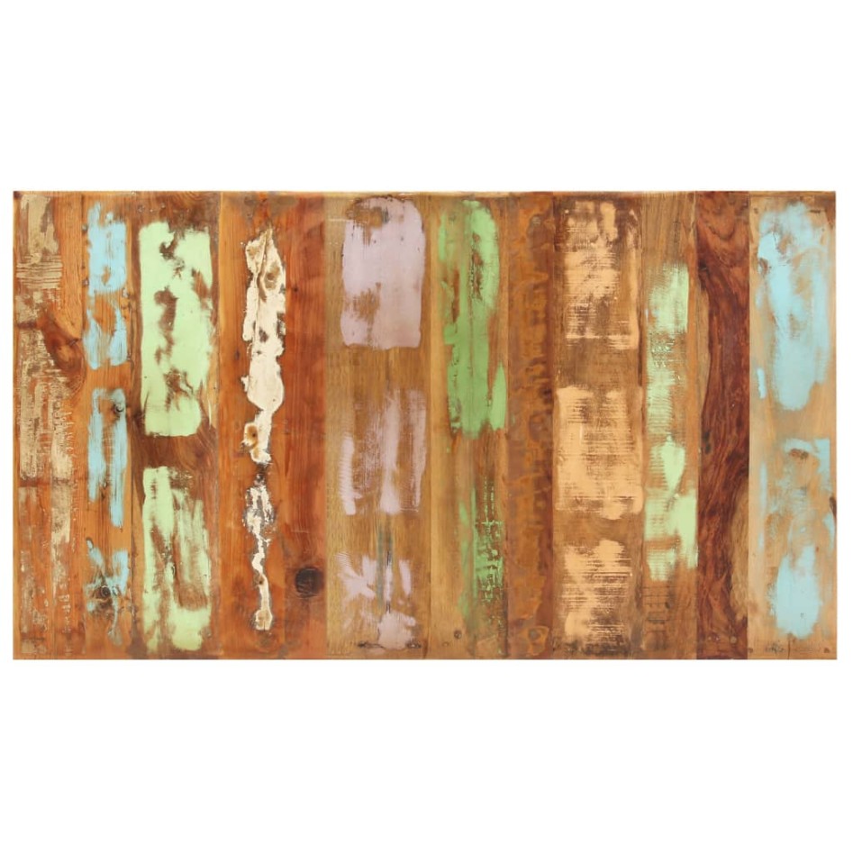 Mesa de comedor de madera maciza reciclada 160x80x76