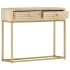 Mesa consola de madera maciza de mango dorado 90x30x75