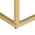 Mesa consola de madera maciza de mango dorado 90x30x75