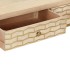 Mesa consola de madera maciza de mango dorado 90x30x75