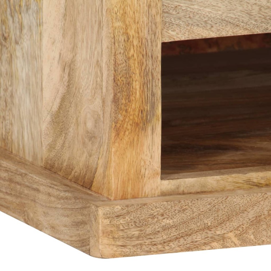 Mesa de centro con puerta madera maciza de mango 90x50x35