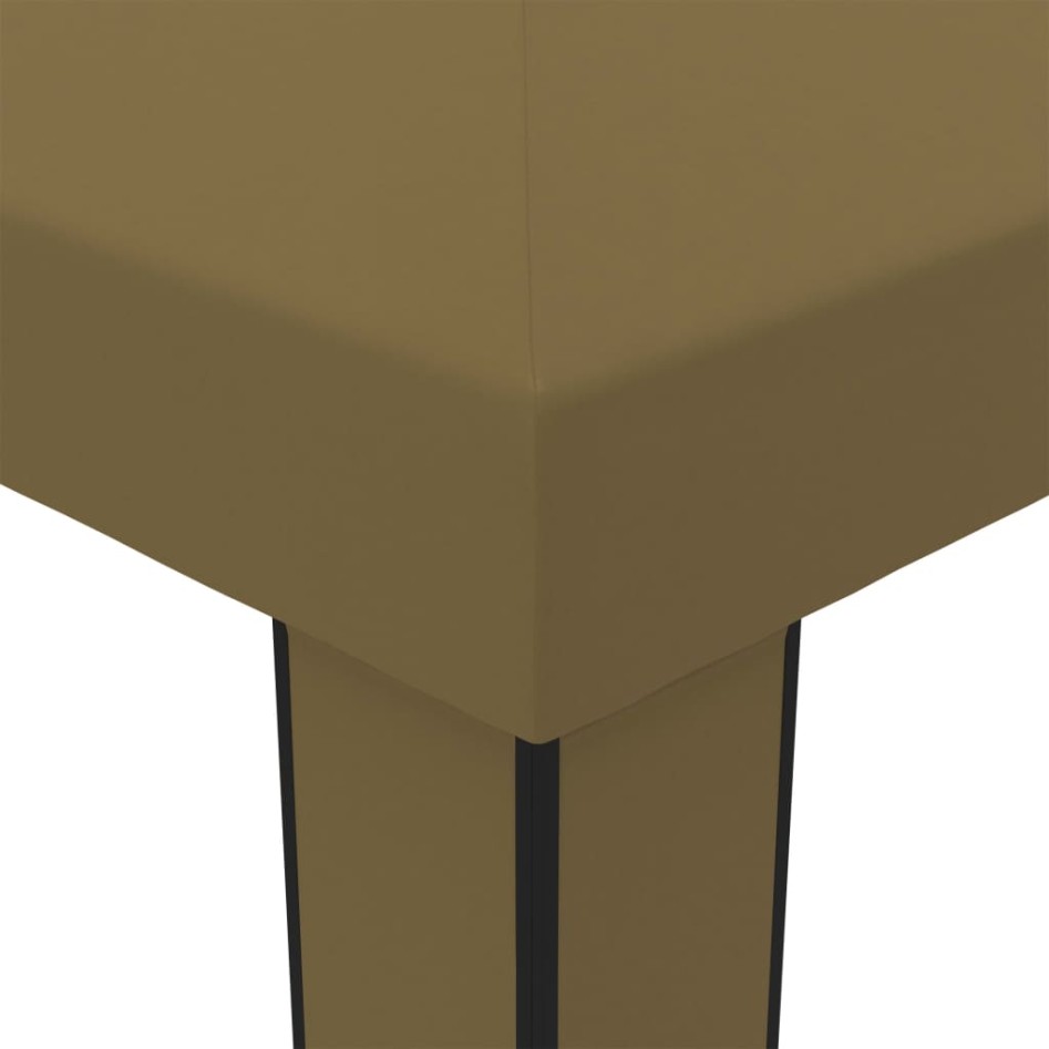 Cenador con doble techo gris taupe 3x6 m 180