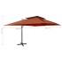 Sombrilla jardín voladiza cubierta doble terracota 400x300