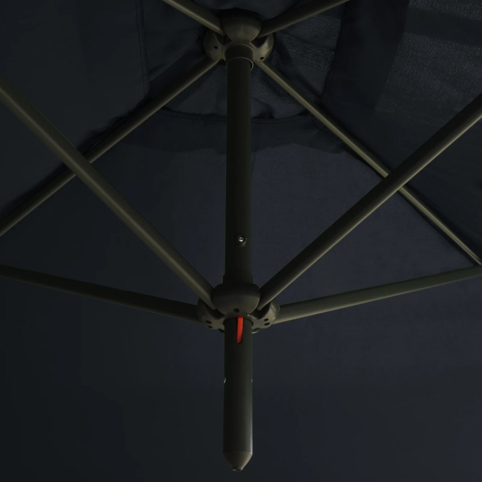 Sombrilla doble de jardín con palo de acero antracita