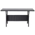Mesa de jardín ratán sintético negro 120x70x66