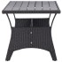 Mesa de jardín ratán sintético negro 120x70x66
