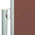 Toldo lateral retráctil para patio marrón 220x600