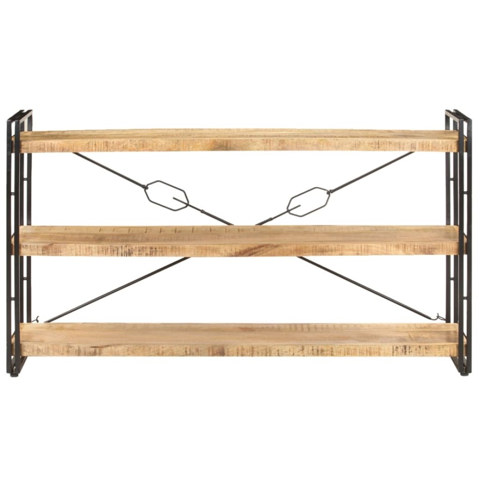 Estantería de 3 niveles madera maciza de mango 140x30x80