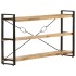 Estantería de 3 niveles madera maciza de mango 140x30x80