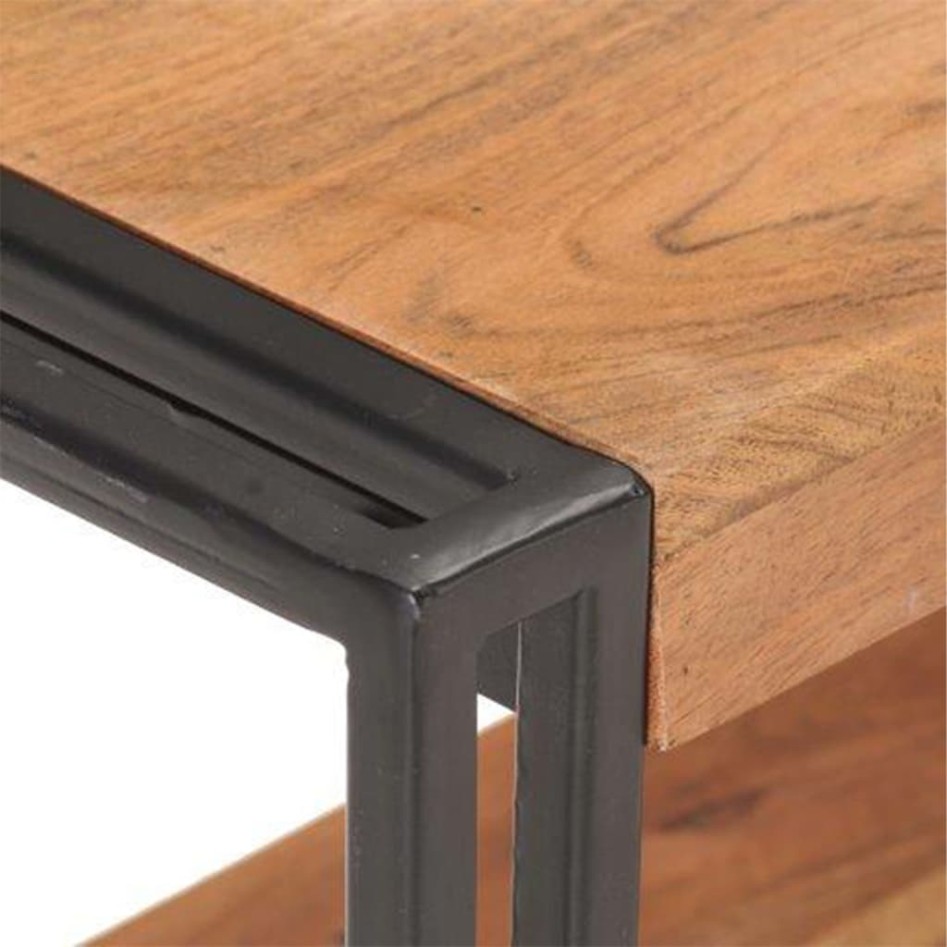 Mueble de TV de madera maciza de acacia 150x30x40