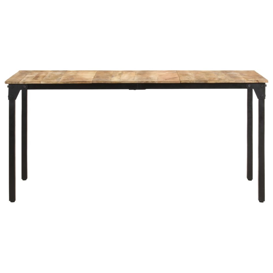 Mesa de comedor de madera de mango rugosa 160x80x76