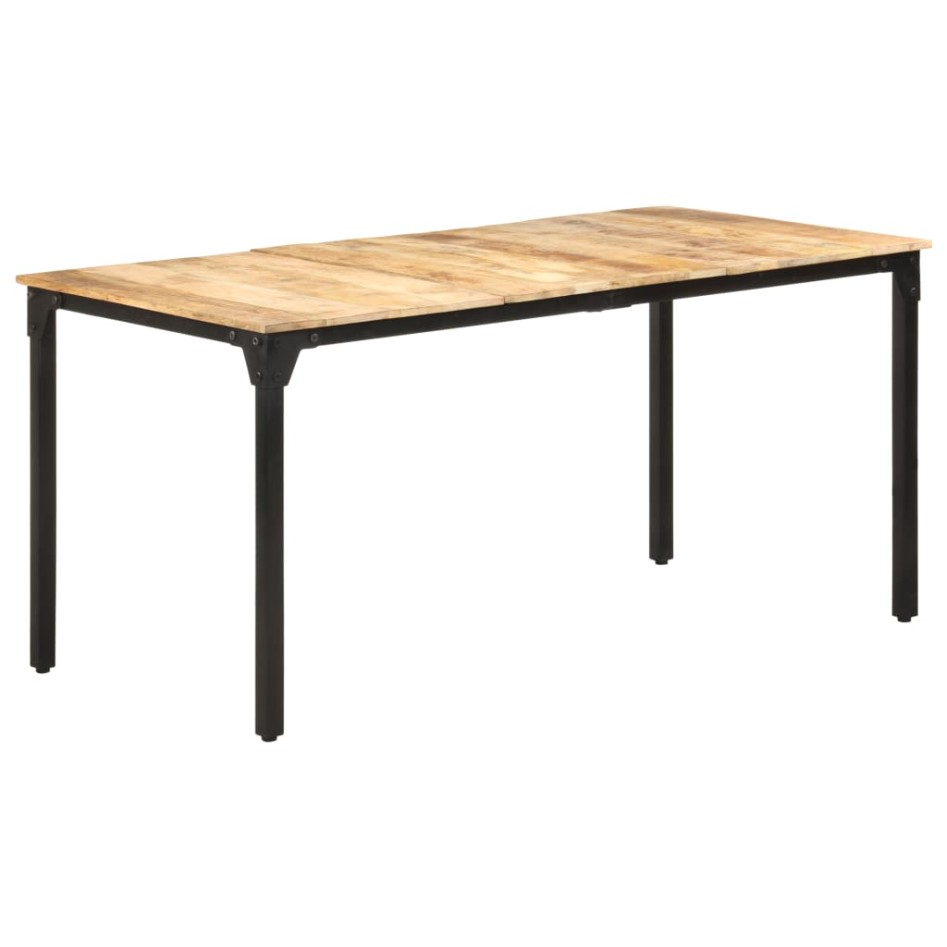 Mesa de comedor de madera de mango rugosa 160x80x76