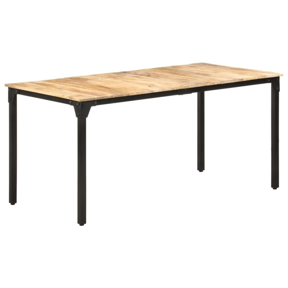 Mesa de comedor de madera de mango rugosa 160x80x76