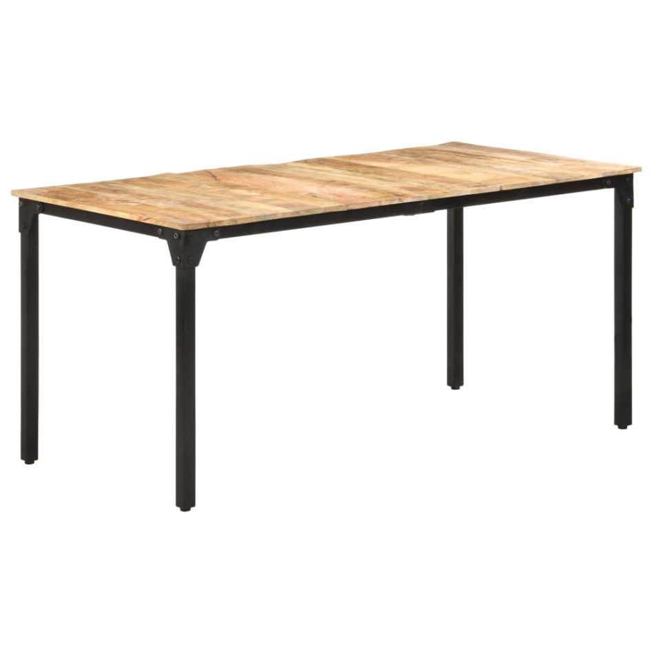 Mesa de comedor de madera de mango rugosa 160x80x76
