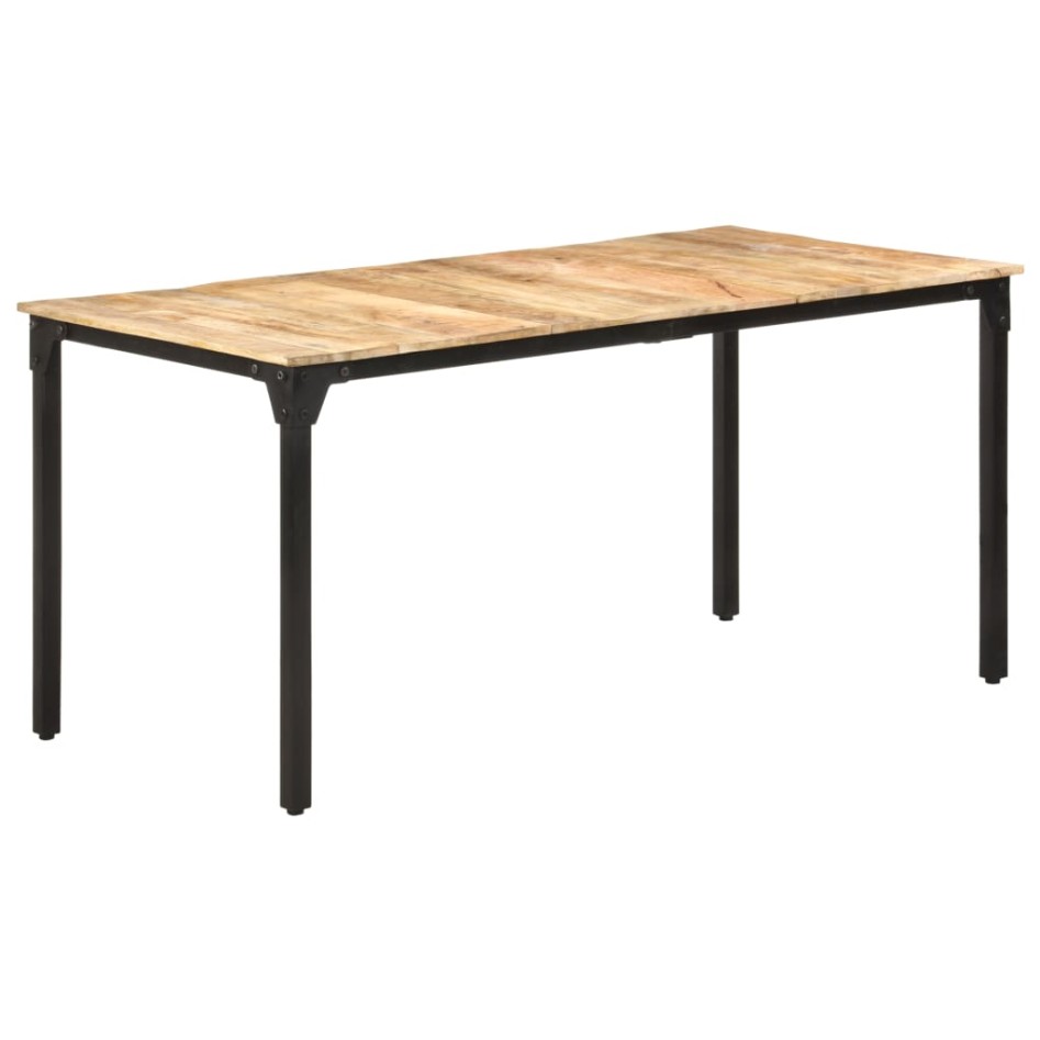 Mesa de comedor de madera de mango rugosa 160x80x76
